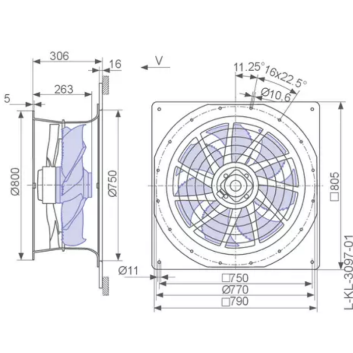 Ventilador axial 630mm de material composto (exaustor e insuflador) - Image 2
