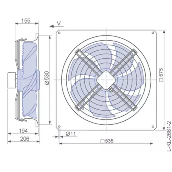 Ventilador axial 450mm grade coifa - Image 2