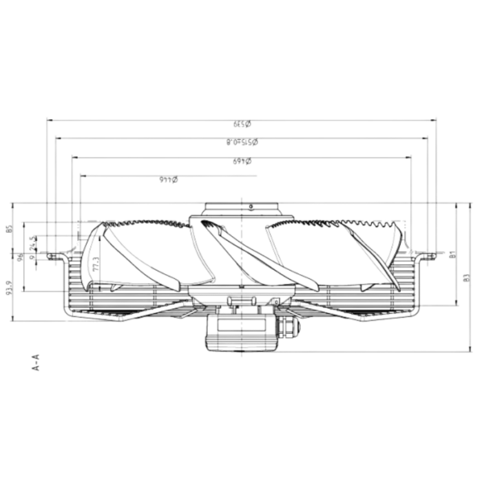 Ventilador axial 450mm grade cesto - Imagem 4