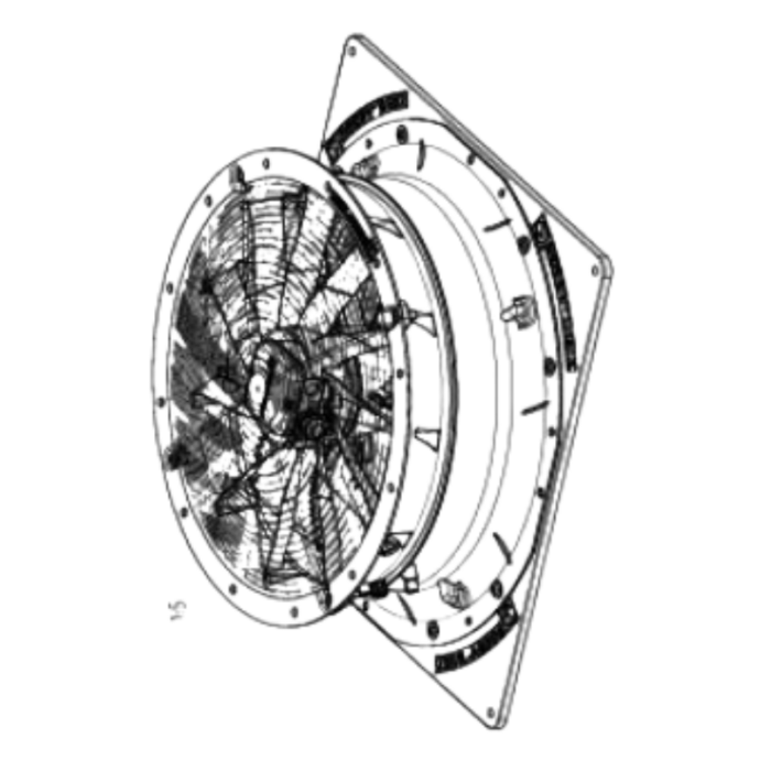 Ventilador axial 500mm de material composto (exaustor e insuflador) - Image 3
