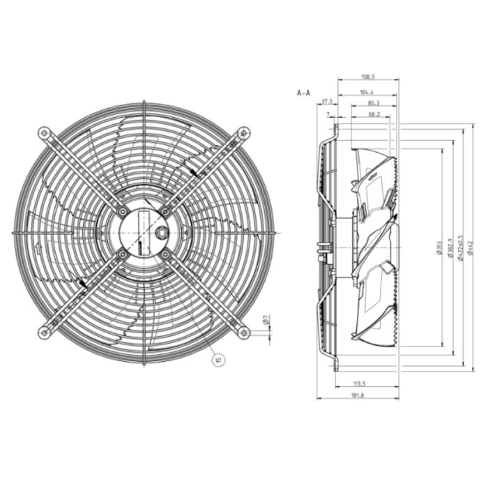 Ventilador axial 350mm - Image 3
